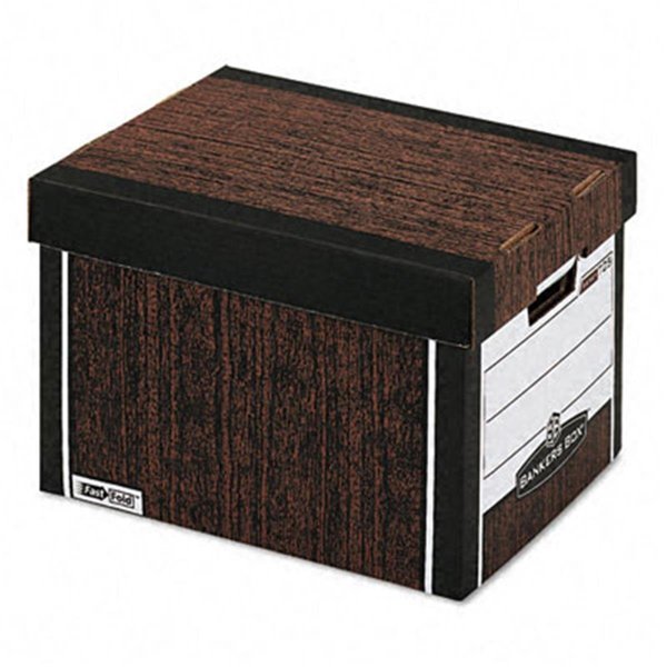 Bankers Box Bankers Box 0072506 R-Kive Max Storage Box- Letter/Legal- Locking Lid- Woodgrain- 4/Carton 72506